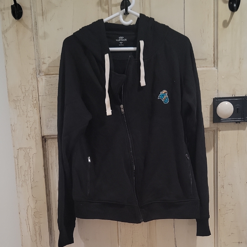 Coastal Carolina Chanticleers Black Zip-Up Hoodie with Embroidered Logo